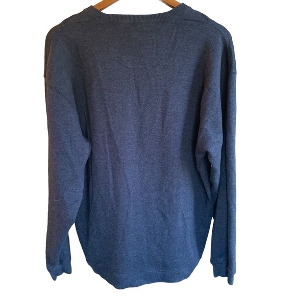Tommy Bahama Preppy Crewneck Navy 100% Cotton Sweater Sz M - Picture 2 of 5